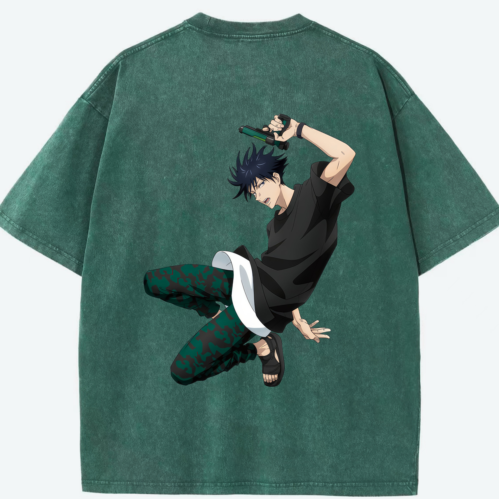 （画像用） 呪術廻戦 Jujutsu Kaisen 綿100% ヴィンテージ風 半袖Tシャツ（背面プリント）